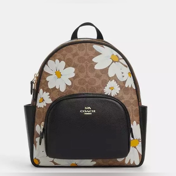 Coach Handbags - NWT coach Court Backpack In Signature Canvas With Floral Print